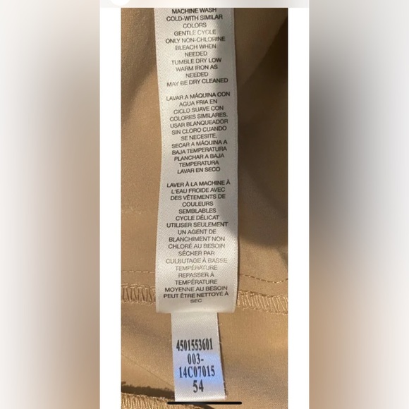 Zenergy Golf By Chicos Tan Capri Pants Chicos Sz 1 (US Sz 8) w/Tee Holder 33Wx23 - Picture 9 of 12